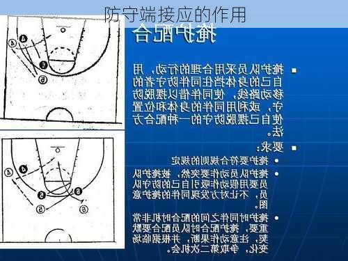 防守端接应的作用