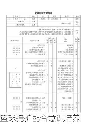 篮球掩护配合意识培养