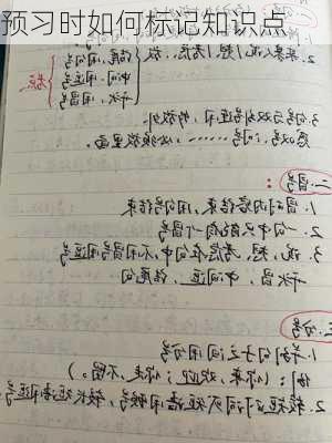 预习时如何标记知识点