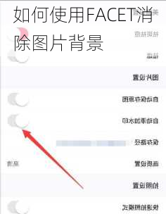 如何使用FACET消除图片背景