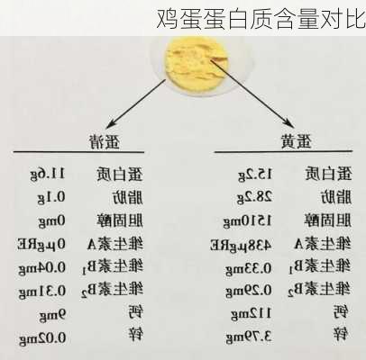 鸡蛋蛋白质含量对比