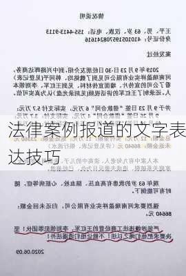 法律案例报道的文字表达技巧