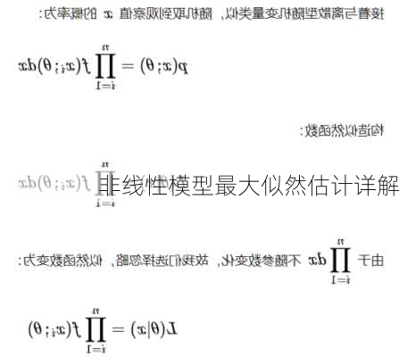 非线性模型最大似然估计详解