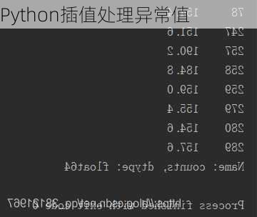 Python插值处理异常值