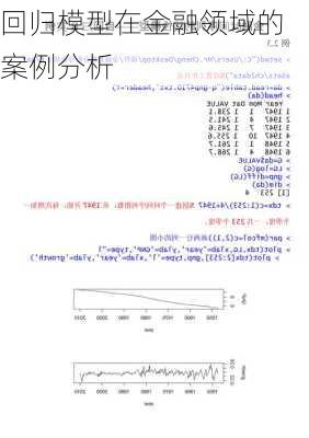 回归模型在金融领域的案例分析