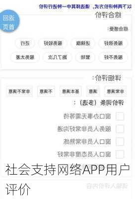 社会支持网络APP用户评价