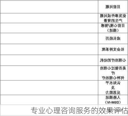 专业心理咨询服务的效果评估