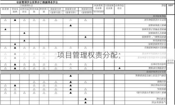 项目管理权责分配