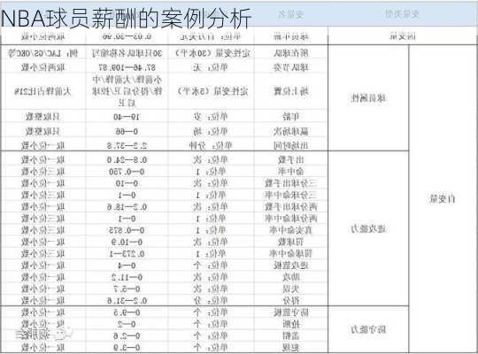 NBA球员薪酬的案例分析