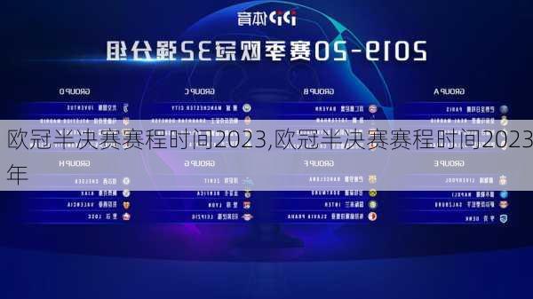 欧冠半决赛赛程时间2023,欧冠半决赛赛程时间2023年