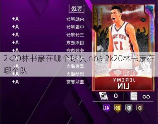 2k20林书豪在哪个球队,nba 2k20林书豪在哪个队