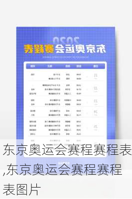 东京奥运会赛程赛程表,东京奥运会赛程赛程表图片