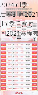 lol季后赛时间2021,lol季后赛时间2021赛程表