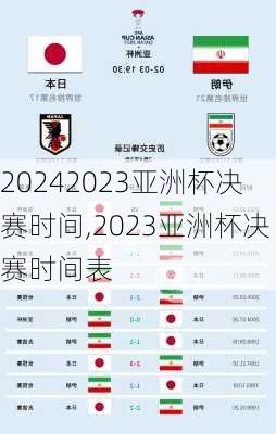 2023亚洲杯决赛时间,2023亚洲杯决赛时间表