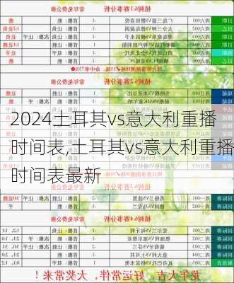 土耳其vs意大利重播时间表,土耳其vs意大利重播时间表最新