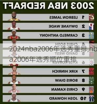 nba2006年选秀重排,nba2006年选秀顺位重排