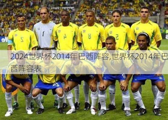 世界杯2014年巴西阵容,世界杯2014年巴西阵容表