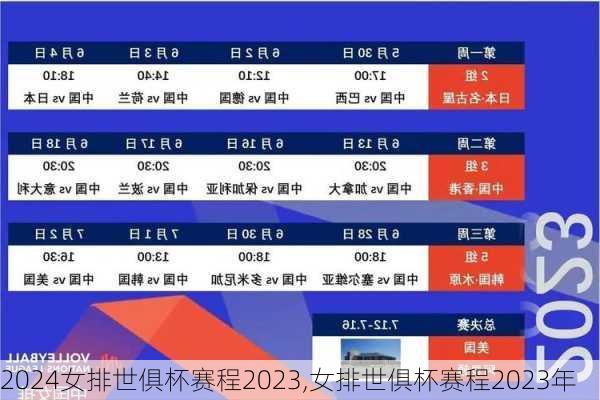 女排世俱杯赛程2023,女排世俱杯赛程2023年