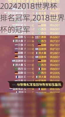 2018世界杯排名冠军,2018世界杯的冠军