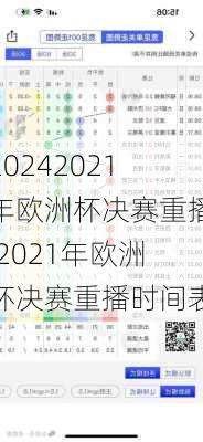 2021年欧洲杯决赛重播,2021年欧洲杯决赛重播时间表