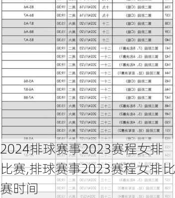 排球赛事2023赛程女排比赛,排球赛事2023赛程女排比赛时间