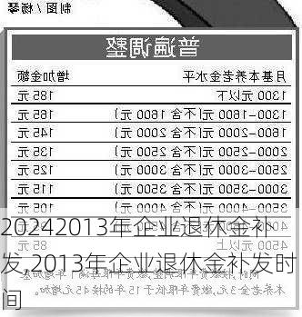 2013年企业退休金补发,2013年企业退休金补发时间