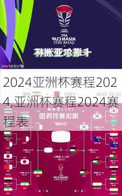 亚洲杯赛程2024,亚洲杯赛程2024赛程表