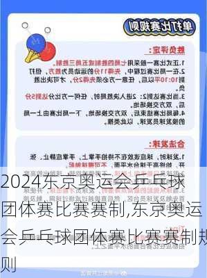 东京奥运会乒乓球团体赛比赛赛制,东京奥运会乒乓球团体赛比赛赛制规则