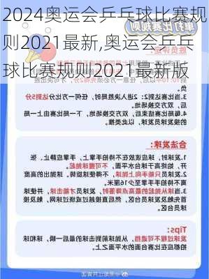 奥运会乒乓球比赛规则2021最新,奥运会乒乓球比赛规则2021最新版