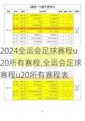 全运会足球赛程u20所有赛程,全运会足球赛程u20所有赛程表