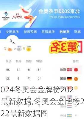 冬奥会金牌榜2022最新数据,冬奥会金牌榜2022最新数据图