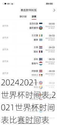 2021世界杯时间表,2021世界杯时间表比赛时间表