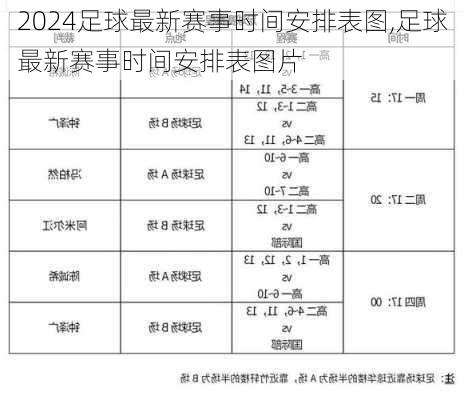 足球最新赛事时间安排表图,足球最新赛事时间安排表图片