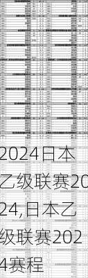 日本乙级联赛2024,日本乙级联赛2024赛程