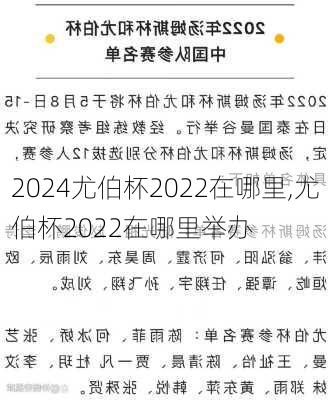 尤伯杯2022在哪里,尤伯杯2022在哪里举办