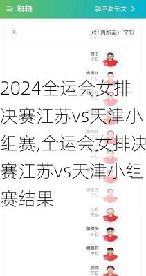 全运会女排决赛江苏vs天津小组赛,全运会女排决赛江苏vs天津小组赛结果