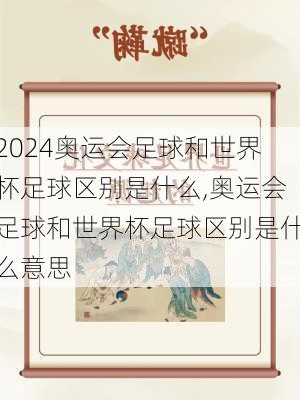 奥运会足球和世界杯足球区别是什么,奥运会足球和世界杯足球区别是什么意思