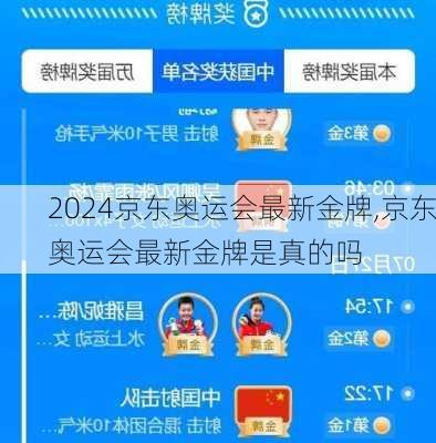 京东奥运会最新金牌,京东奥运会最新金牌是真的吗