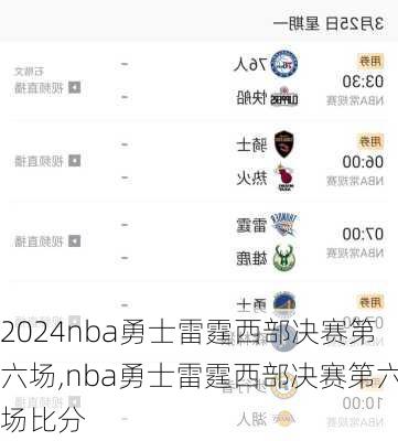 nba勇士雷霆西部决赛第六场,nba勇士雷霆西部决赛第六场比分