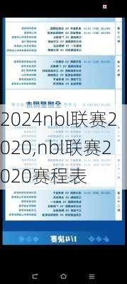 nbl联赛2020,nbl联赛2020赛程表