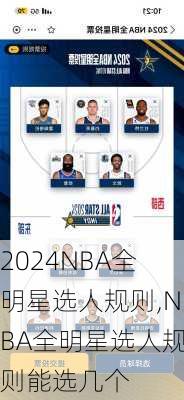 NBA全明星选人规则,NBA全明星选人规则能选几个