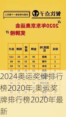 奥运奖牌排行榜2020年,奥运奖牌排行榜2020年最新